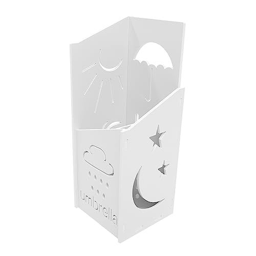 MAGICLULU Regenschirm-Aufbewahrungs regal Schirmständer lang montiert klarer Regenschirm einfach Stand Regenschirm-Organizer Schirmhalterdeck Schirmaufbewahrung PVC-Holz-Kunststoffplatte Weiß