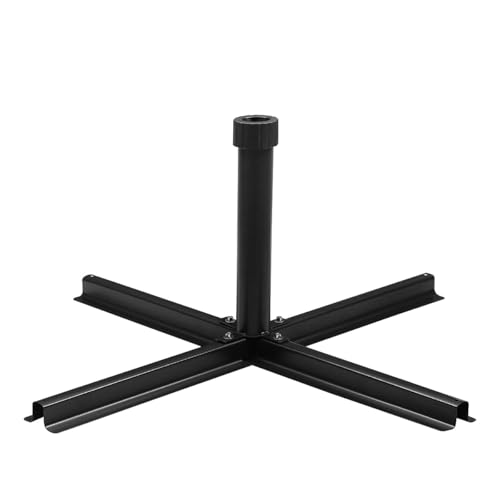 Sekey Schirmständer Platten Plattenständer für Schirmstöcke bis 38-48 mm,passend für Wegeplatten/Schirmstände r?Lieferung ohne Platten?,Schwarz