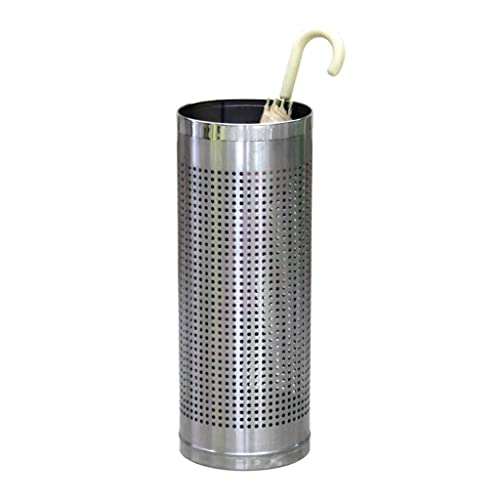 DRFGNF Schirmständer aus Edelstahl, modernes zylindrisches Schirmregal aus Metall mit Abtropfschale, für die Dekoration von Zuhause, Büro, Flur/Eingangsbereich/B