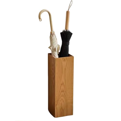 Rustikaler Schirmständer aus Holz, 16 x 16 x 50 cm, originelle Holzfarbe, stilvolle Heimdekoration, Aufbewahrung für Regenschirme, Eingangsbereich, Vintage-Design