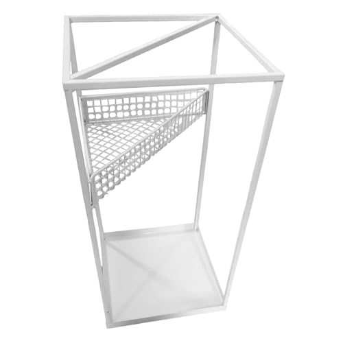 Colcolo Schirmständer Barrel Große Kapazität Quadratischer Eimer Lagerregal Kommerzieller Schirmhalter für Stöcke Hotel Haushalt Flur, Weiß