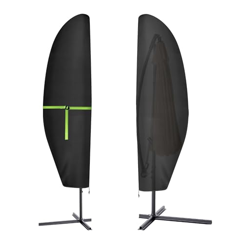 Neuradical Sonnenschirm Abdeckung Wasserdicht, Freischwinger Regenschirm Abdeckung, Outdoor Banane Regenschirm Abdeckung Winddicht, Heavy Duty Patio Garten Abdeckung für 1 bis 3m Sonnenschirme