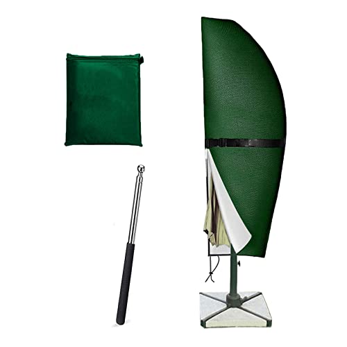 Timisea Sonnenschirm Schutzhülle mit Stab, 420D- Abdeckhauben für Sonnenschirme Wetterfest, Sonnenschirm Abdeckung mit Retraktionsstange und Retraktionsschnur 265 * 40/70/50cm