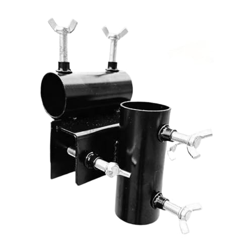 Gazechimp Outdoor Sonnenschirmhalter Metall Verstellbare Klemmbefestigung Balkonclip Rostfrei Wetterfest Stabil für Terrassen für Garten Balkon Außenbereich, Durchmesser 3.9 cm