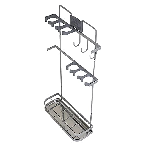 LMMIAOZ Schirmhalter, Wandmontierter Schirmständer, Kreativer Schirmständer Aus Edelstahl Mit Haken, Untere Tropfschale