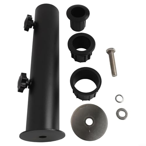 Yuanpgky Sonnenschirmständer für den Außenbereich mit 3 PVC-Rohrhülsen (3,8 cm, 3,8 cm, 3,8 cm, 4,8 cm) – Schirmständer aus Edelstahl für Terrasse, Garten und Pool