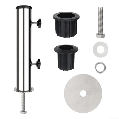 Schirmständer Set mit verstellbaren PVC-Hülsen für Stabilität auf Zement-, Holz- und Marmoroberflächen (Galvanik)