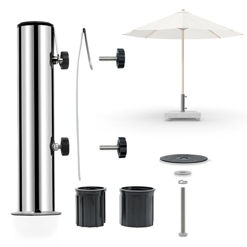 osoltus Edelstahl Universal Standrohr zu Granit Schirmständer 30/40kg mit Schutz