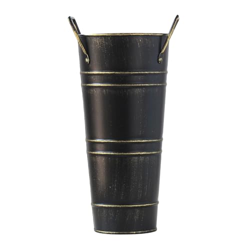 Moderner Schirmständer, Vintage-Design, selbsttragender Regenschirmhalter für den Innenbereich, zylindrisch, schwarz, Regenschirm-Eimer für den Eingangsbereich, stilvolle Heimdekoration, funktional