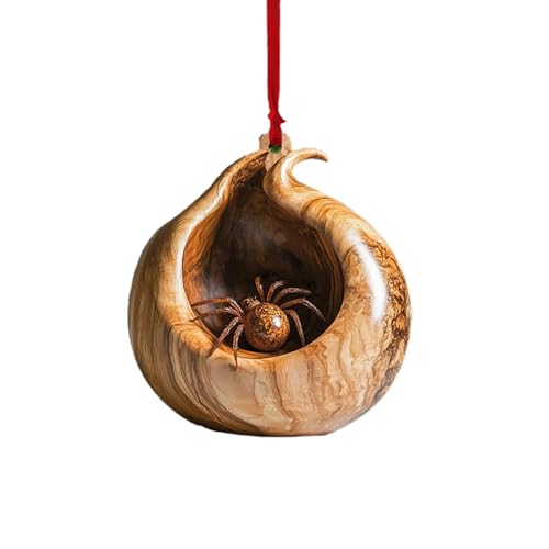 Tier-Weihnachtsschmuck, Weihnachtsbaum, Tiermuster, 2D-Acryl-Ornament, Tierdekoration, saisonal, für Weihnachtsbaum, Decke, Weihnachtsandenken Schaukel Kinderzimmer Befestigung (F, One Size)