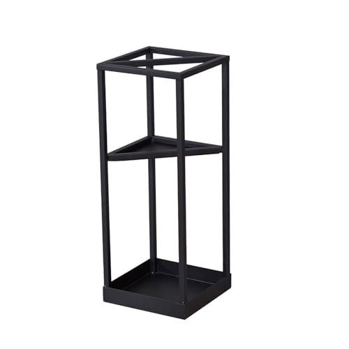 CCKUYT Regenschirmständer aus Metall mit großem Fassungsvermögen, quadratisch, für den Innenbereich, Büro, Hotel und Schule, stilvoller weißer Regenschirm-Organizer für Flure und Eingänge