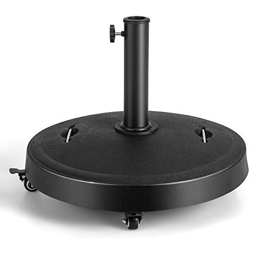 COSTWAY 23 kg Sonnenschirmständer & Griffen, Schirmständer für Schirmstangen von 38/48 mm, Ø52 cm Marktschirmständer Sonnenschirm Ständer für Garten, Balkon