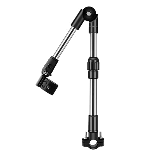 Ausziehbarer, faltbarer Schirmständer für Fahrräder, Kinderwagen, Roller, Rollstühle und Elektrofahrzeuge, 360° verstellbarer Sonnenschirmhalter für den Außenbereich, kompakte und winddichte Halterung