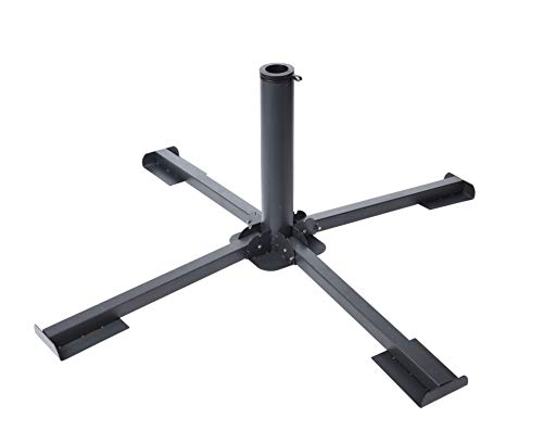 Spetebo Sonnenschirm Ständer für Gehwegplatten 40x40 cm - Metall Platten Ständer - Schirmständer für Schirmstöcke Ø 35/38/44mm