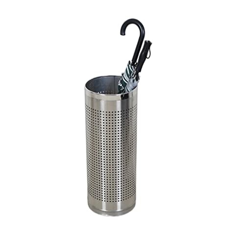 Regenschirmständer, Schirmhalter, Edelstahl, Schirmständer, runder Regenschirmhalter, Stauraum, Regenschirm-Eimer für Gehstock, Familie, Hotel, Büro, Regenschirmständer für Flur (Farbe: S