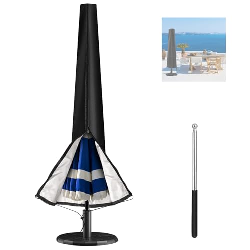 GOIEHIR Sonnenschirm Schutzhülle Wasserdicht, 190 x 50 x 30 cm Abdeckhauben für Marktschirm, Gartenschirm Hülle, Sonnenschirm Hülle, Sonnenschirm-Abdeckung für Gartenhof und Strand