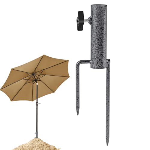 Schirmständer Erdspieß,Rasendorn für Sonnenschirm,Sonnenschirm ständer mit Rasendorn,Sonnenschirm Erdspiess Metall Sonnenschirmhalterung für Ständer Boden Gartenschirm Angelschirm Sonnenschirm (04)