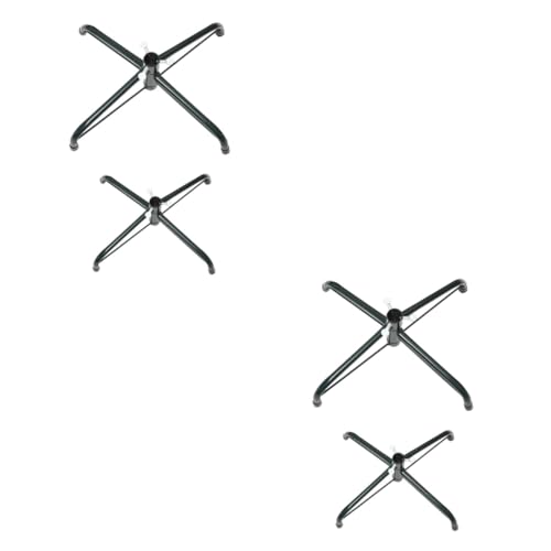 Warmhm Zubehör 4 Stück Christbaumständer Weihnachtsbaum Pole Klappständer falsche Drehbarer Baumständer Urlaub künstlicher Baum Haushalt Halterung Metall Base rotieren Christbaumzubehör