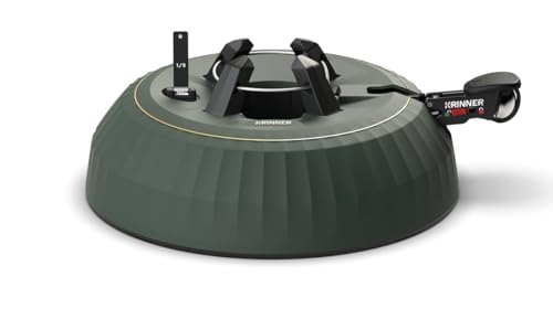 KRINNER® X-Series Deluxe Christbaumständer X-320 Deluxe Weihnachtsbaumständer NEU inkl. Fußpedal mit Sicherungsglocke und 4,5 Liter Wassertank für Baumhöhe bis 3,2m Made IN Germany 94345