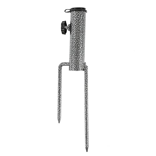 32Cm Bodendübel Sonnenschirm Metall Strand Sonnenschirmhalter Wäschespinne Schneider Edelstahl Rasendorn Stahl Sonnenschirm Stabilisator Mit Einstellbare Tasten Bodenanker,Silber