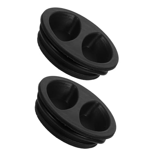 TEHAUX 2 Stück Teiliges Schirmständer Abdeckung mit Ablaufloch Wetterfeste Patio Sonnenschirm Bodenabdeckung Verhindert Rost und Wasseransammlung Passgenau für Ampelschirme und