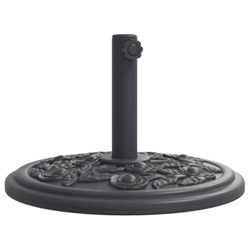 Eleganz Sonnenschirmständer für Ø3848 mm Mast, 12 kg Rund aus PE und Beton – Stabiler und wetterfester Schirmständer für Garten, Terrasse und Balkon