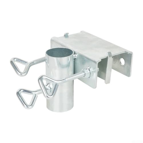 Besttoolifes Schirmhalter zum Klemmen aus Metall für Decks, Terrassen, Bänke oder Strand, passend für 0-3,7 cm Stangen, verstellbare Klemme bis zu 4,5 cm, platzsparender Sonnenschirmständer im Freien