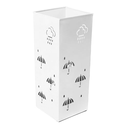 Freistehender Schirmständer aus Metall für den Eingangsbereich, stilvolles Netz-Design, Schirmständer für Zuhause, langlebig, weiße Regenschirm-Aufbewahrungs lösung