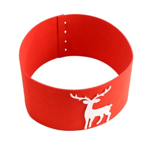 AZHKJKZH Weihnachtsbaum-Kragen Filz-Weihnachtsbaum-Krage n-Weihnachtsbaum-Korb-Bas isabdeckung Zur Dekoration Weihnachtsdekoration(Rood )