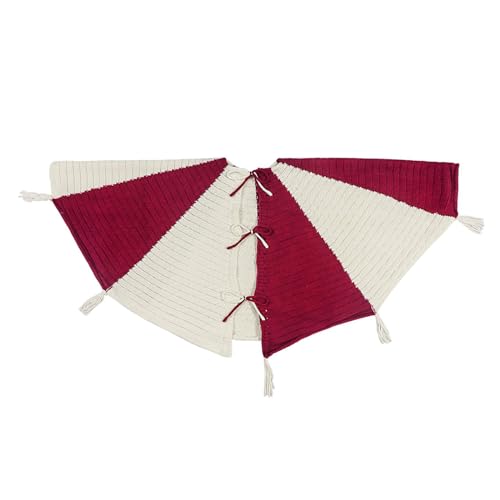 Weihnachtsbaum-Rock, dekorative Quasten, runder Korb, XmasTree Fußdekoration für Zuhause, Festival, Party, Hintergrunddekoration, dekorativer Baumrock