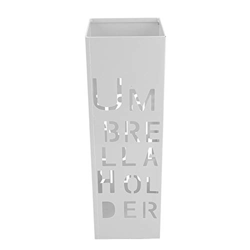 KIMISS Schirmständer für den Eingangsbereich – Stilvoller, Ausgehöhlter Schirmständer aus Weißem Eisen für Zuhause, Flur, Dekoration und Trockene Aufbewahrungslösung