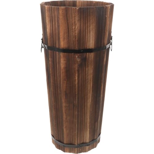 Lpitoy Schirmhalter Aus Holz, Rustikaler Schirmständer Für Den Eingangsbereich, Freistehender Schirmeimer Für Zuhause, Büro, Spazierstock, Gehstock, Organizer, Hoteldekoration