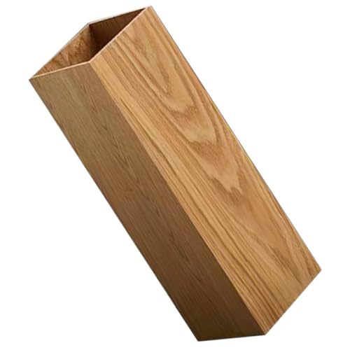 Cabilock Holz Schirmständer Regenschirmhalter mit Wasserauffangbehälter Praktischer Regenschirm Aufbewahrungseimer Stabiler Holzschirmhalter für Flur Hotel und Zuhause Multifunktionaler