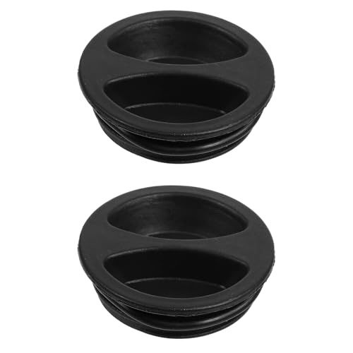 VALICLUD 2 Stück Sonnenschirmständer Abdeckungen aus Kunststoff mit Drainagefunktion Schwarz Wetterfest Zubehör für Outdoor Schirmfußstopfen