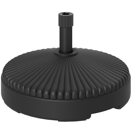 Outsunny Sonnenschirmständer bis 28 kg befüllbar Schirmständer, Rund Schirmhalter, Schirmgewicht, Ständer für Sonnenschirm Ø34/38 mm, für Balkon, Terasse, Garten, Schwarz