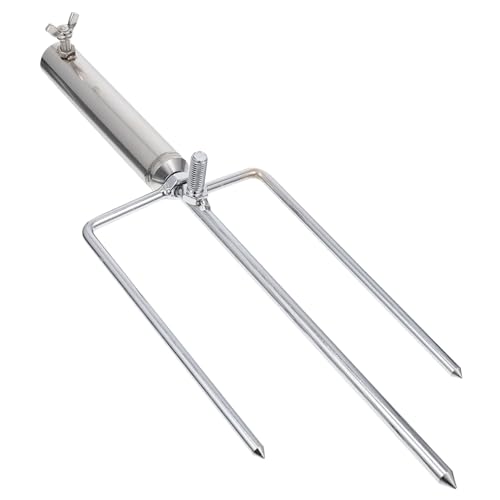 Abaodam Edelstahl Bodenanker für Sonnenschirm mit Stabilem Erdspieß Tragbarer Strand und Angel Schirmhalter Universeller Schirmständer für Garten Terrasse und Outdoor Camping