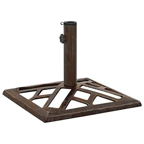 ShCuShan Sonnenschirmständer, Bronze, 44 x 44 x 31 cm, Gusseisen, Sonnenschirmständer, schwer, Sonnenschirmständer auf Rollen