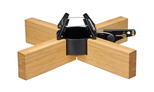 Krinner Design Christbaumständer Kopenhagen Bambus Holz für Baumhöhe bis 2,5m Moderne Weihnachtsbaumständer 50cm mit Rundum-Einseil-Technik