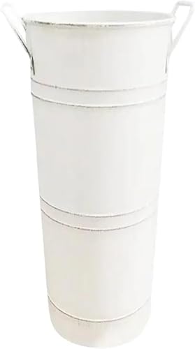 Suixtil Schirmständer aus Metall mit Griff, verstärkt, rund, Vintage, dekorativ, Florale Aufbewahrung