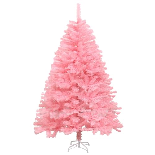 Schneebeflockter Weihnachtsbaum mit 800 Spitzen, realistischer PVC-Kunstbaum, einfache Montage und platzsparend, weißer Weihnachtsbaum für Zuhause, Büro, Outdoor-Dekoration, 180 cm, Rosa