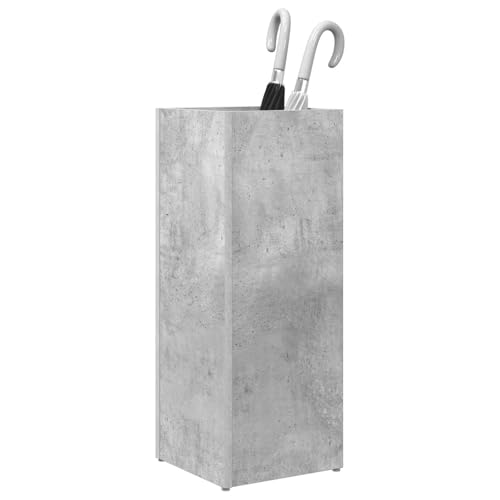 Tomostar Schirmständer aus Holz, Regenschirmständer, Eimer für Regenschirm, Betongrau, 25 x 24,5 x 64 cm, Holz