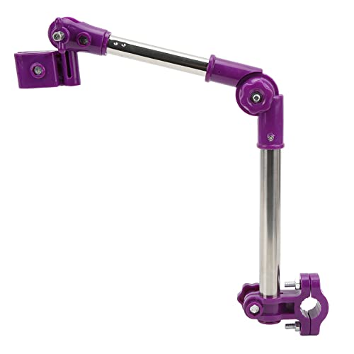 Fahrrad-Schirmständer, Edelstahl, 360 Grad Verstellbar, Drehbar, für den Außenbereich, Kinderwagen, Schattierung, Regenschutz, Schirmständer (Vielseitiges Lila)
