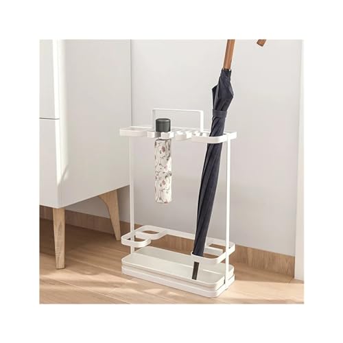 ZIGUIhsou-11 Schirmständer Schirmständer, multifunktionaler Sonnenschirmhalter, einfacher und kreativer Schirmhalter, stabile Struktur, Ausstellungsständer, Bodenablauf Hauseingang Büro Hotel(Weiß)