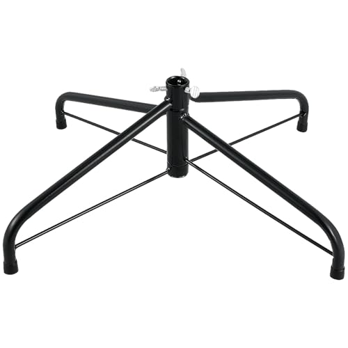 MAGICLULU Christbaumständer aus Eisen Klappbar 4 Beinig für 120m Künstliche Weihnachtsbäume Stabiler Metall Sockel für Innen und Außenbereich