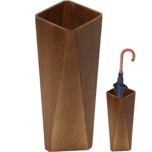Ymxygz Schirmständer Aus Holz, Retro-fassstockhalter, Hoher Eingangsbereich-Organizer Wasserdichter Basis Für Flur, Veranda