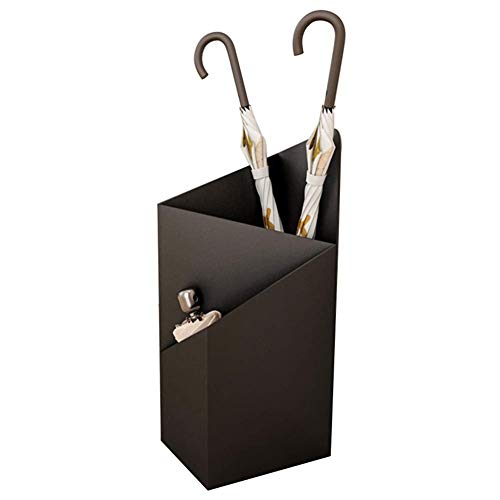 Moderner Schirmständer aus Metall mit 2 Fächern, stilvoller Eingangs-Organizer, weiß, dekorativer Schirmhalter für Flur, funktionales & schickes Design