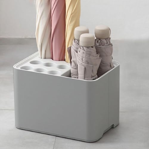 ErZhuiZi Regenschirmständer Vintage Retro Schirmständer Weiß Befüllbar Schirmständer Schmal Sonnenschirm,Grey