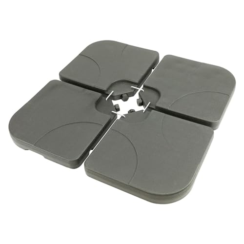 MaxxGarden Schirmständer - Ständer Sonnenschirm Zum Befüllen mit Sand oder Wasser - 4 Gewichten - Sonnenschirmständer Balkon Befüllbar - 50x50x7.5cm bis 60kg