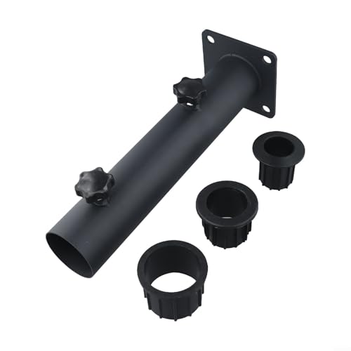 Volakebeing Verstellbarer Schirmständer aus Edelstahl, Schirmhalter mit 3 Hülsenringen, 48/38/32 mm, für Garten, Terrasse, Bodenmontage, Schirmständer