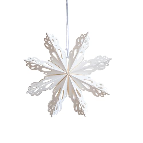 ZAYIUKI Langlebiges Papier, 3D-Schneeflocken-Ornament , wasserdicht, knitterfrei, für Weihnachtsbaum, Decke, Fenster, Dekoration